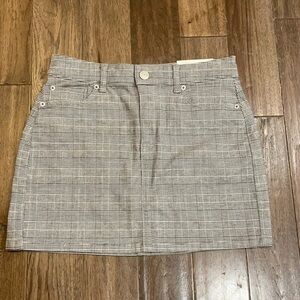 Gray Plaid Women's Skirt